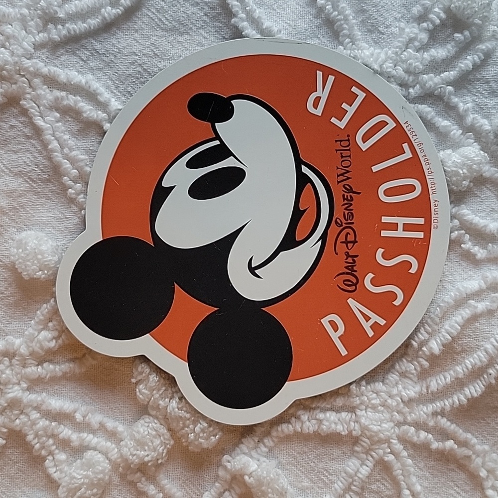 Authentic Disney World Passholder Magnet Orange